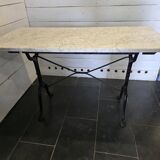 Ancienne table de bistrot dessus marbre