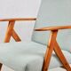 Vintage light blue turquise armchair, 1970s