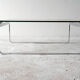 Coffe Table designed by Vittorio Introini, Steel and Glass, Italy, 1970s