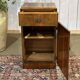 English Art Deco bedside table from the 1950s in walnut.