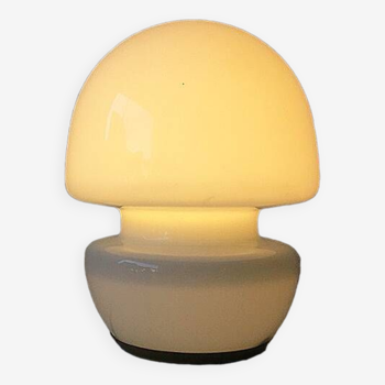 Lampe de table opaline, Italie, années 1970