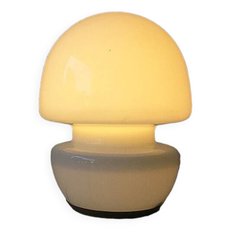 Lampe de table opaline, Italie, années 1970
