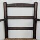 Wooden straw armchair
