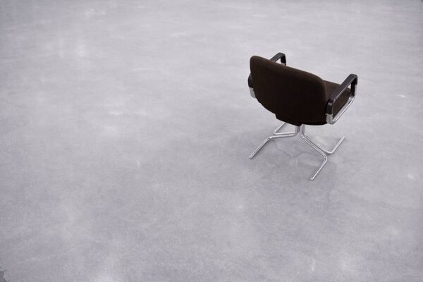 Pair of Vintage Mid-Century German Modern Fabric&Aluminum Chairs Mauser