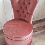Fauteuil crapaud rose poudré