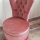 Fauteuil crapaud rose poudré