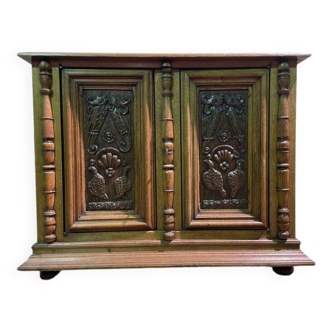 Renaissance style carved oak sideboard