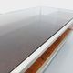 Vintage coffee table in smoked glass, chromed metal and magnifying glass from the 70s