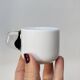 Service a café 6 tasses expresso porcelaine et 6 soucoupes en plexiglas Guzzini