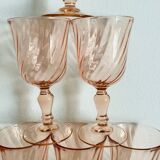 6 verres à vin rosaline