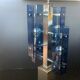 Veca Fontana Arte Italy Blue Vintage 70s Chandelier Transformed Lamp