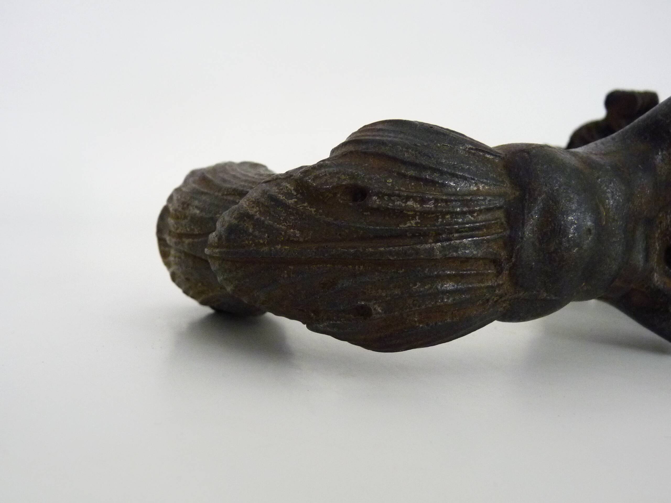 Old cast iron Cherub angel door knocker, 19th century