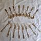 8 dessert spoons Ercuis silver-plated Shell or Vendôme
