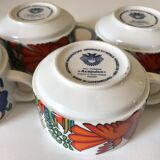 Set of 5 cups Acapulco vintage design 1970