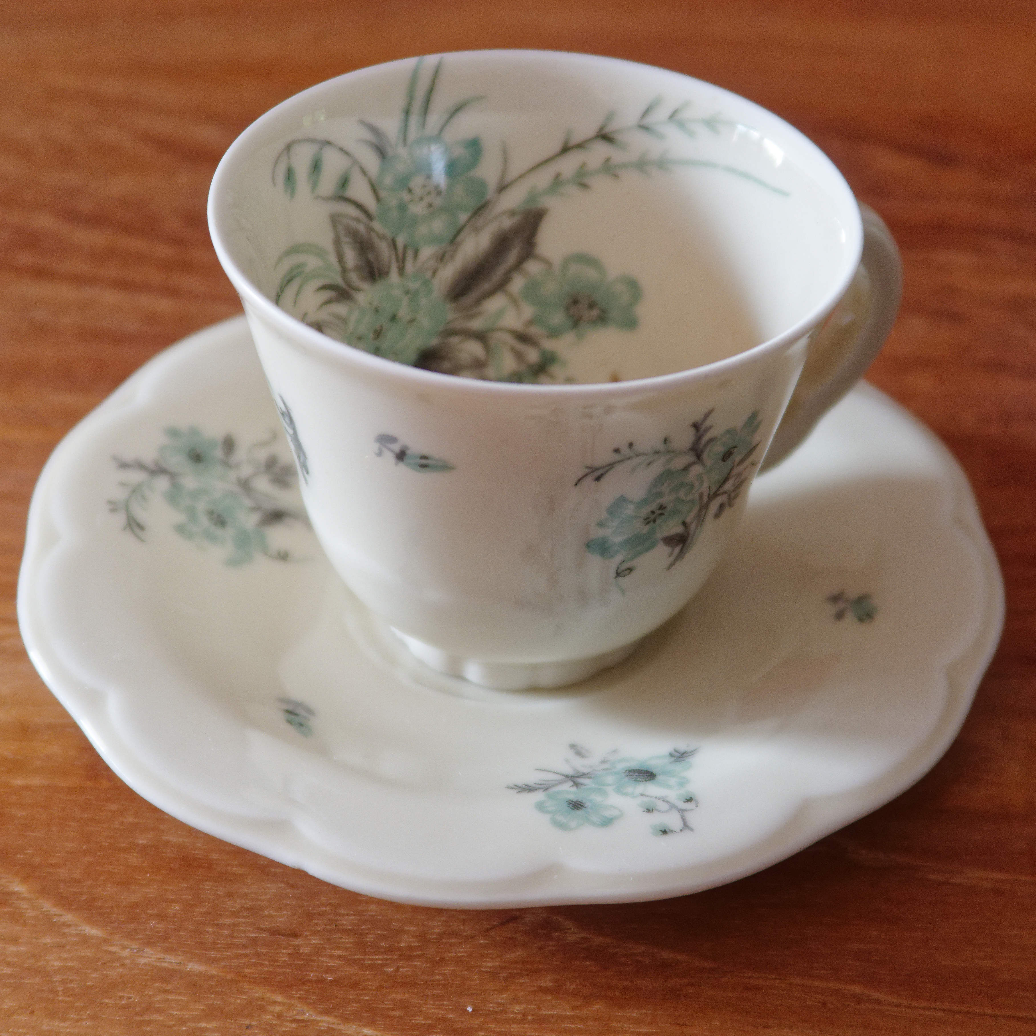 Lot de 2 tasses à café porcelaine Haviland Limoges modèle à La Corne