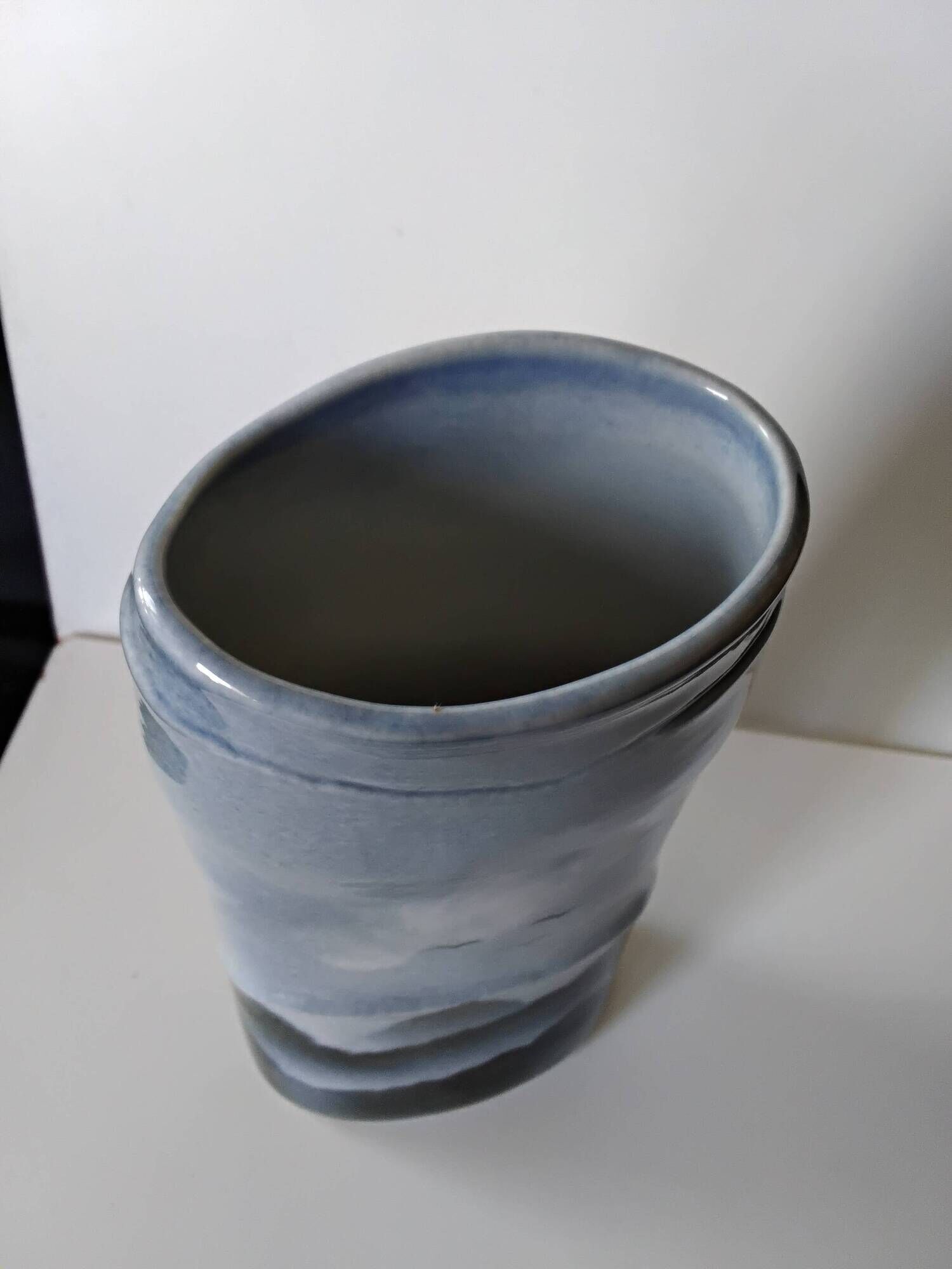 Vase Virebent in porcelain by Claire Debril, 1970s.