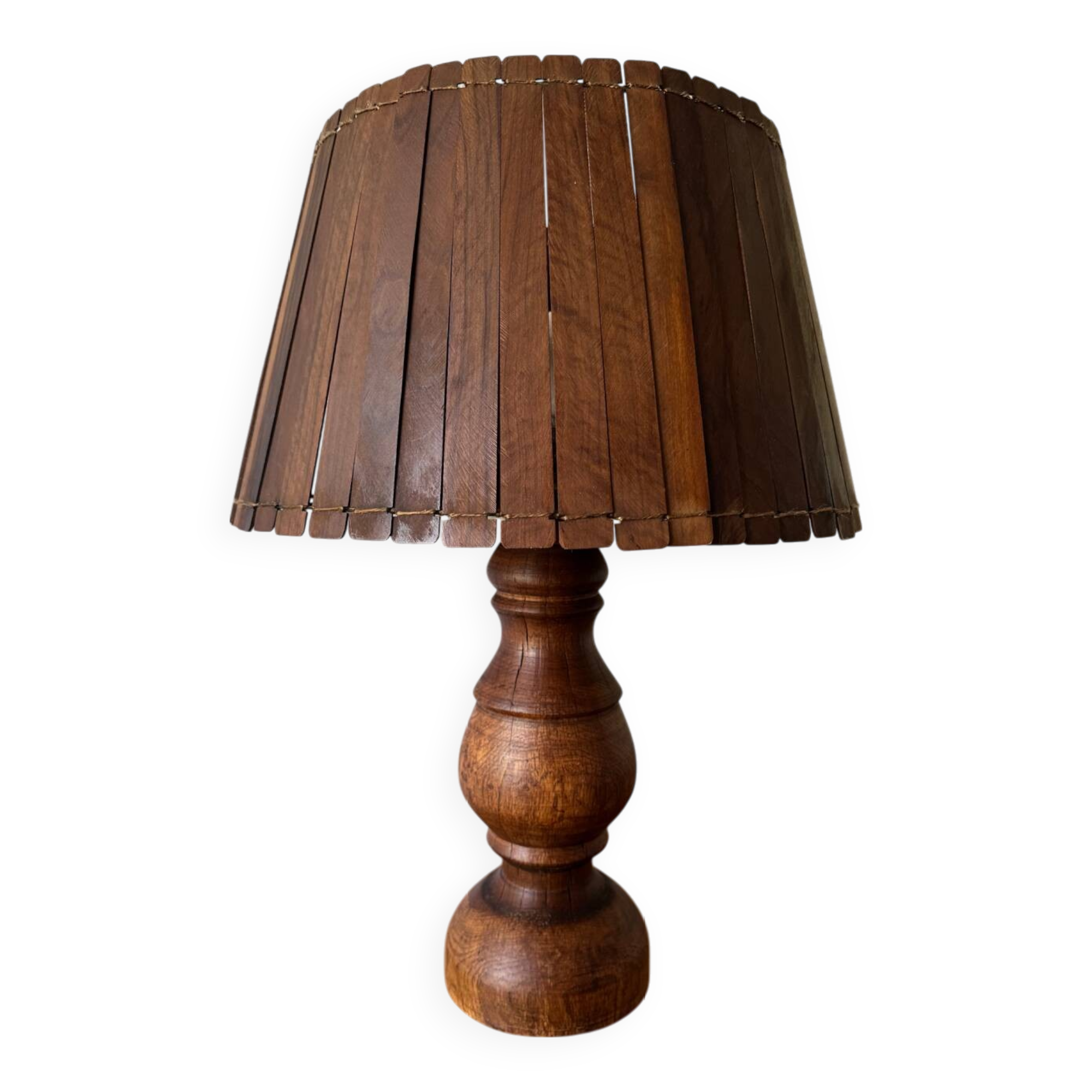 Large teak lamp from the 60s