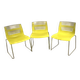 Chaises design jaune et chrome Chaise - Otto B&B Italia– vintage / déc
