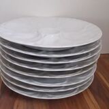 8 Pillivuyt oyster plates - 22.5c, porcelain