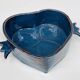 Small "Heart" dish or large blue glazed ceramic catchall.