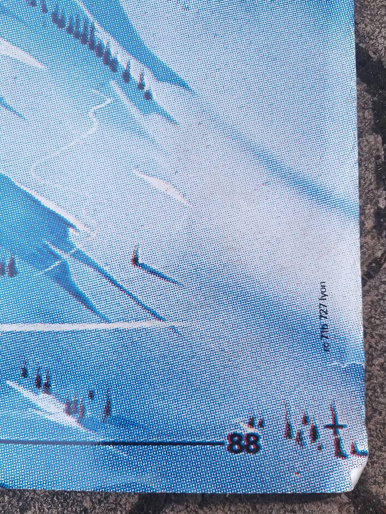 Affiche de pra-loup (ubaye-provence)- plan des pistes de ski par pierre novat (1988)