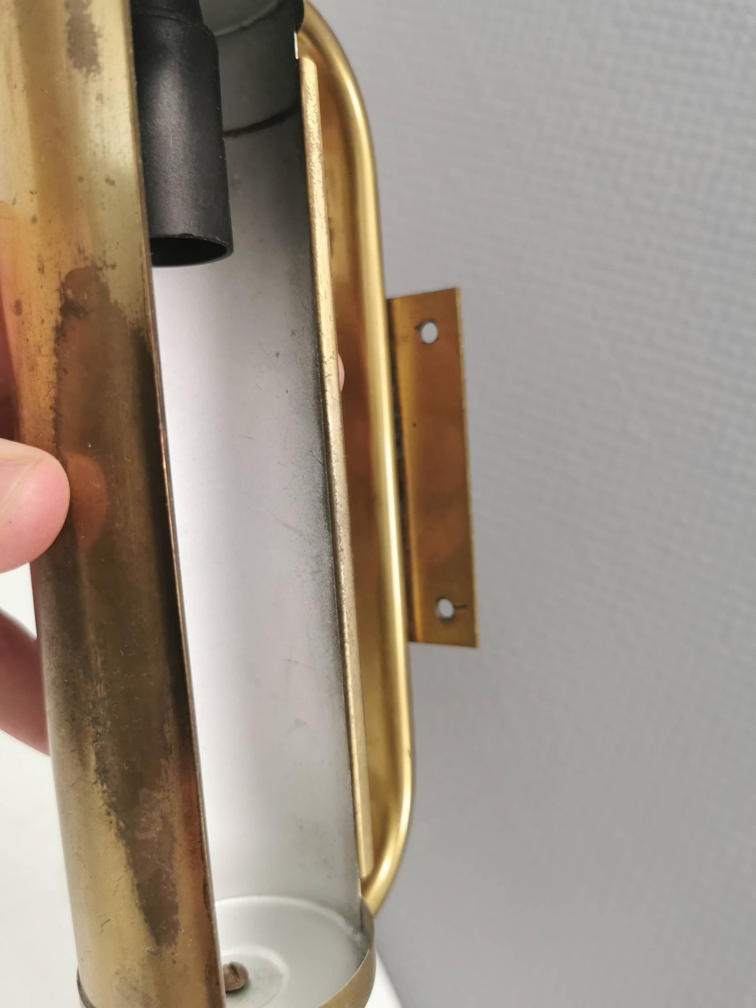 Brass wall lamps with adjustable shades, 1950-60s Denmark