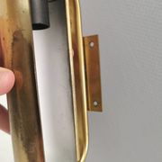 Brass wall lamps with adjustable shades, 1950-60s Denmark