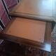 Louis XVI style desk, leather top, 3 drawers and writing tablets