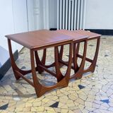 Teak trundle coffee table