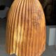 Large suspension or lampshade in organic natural teak, tubular H40 D30.