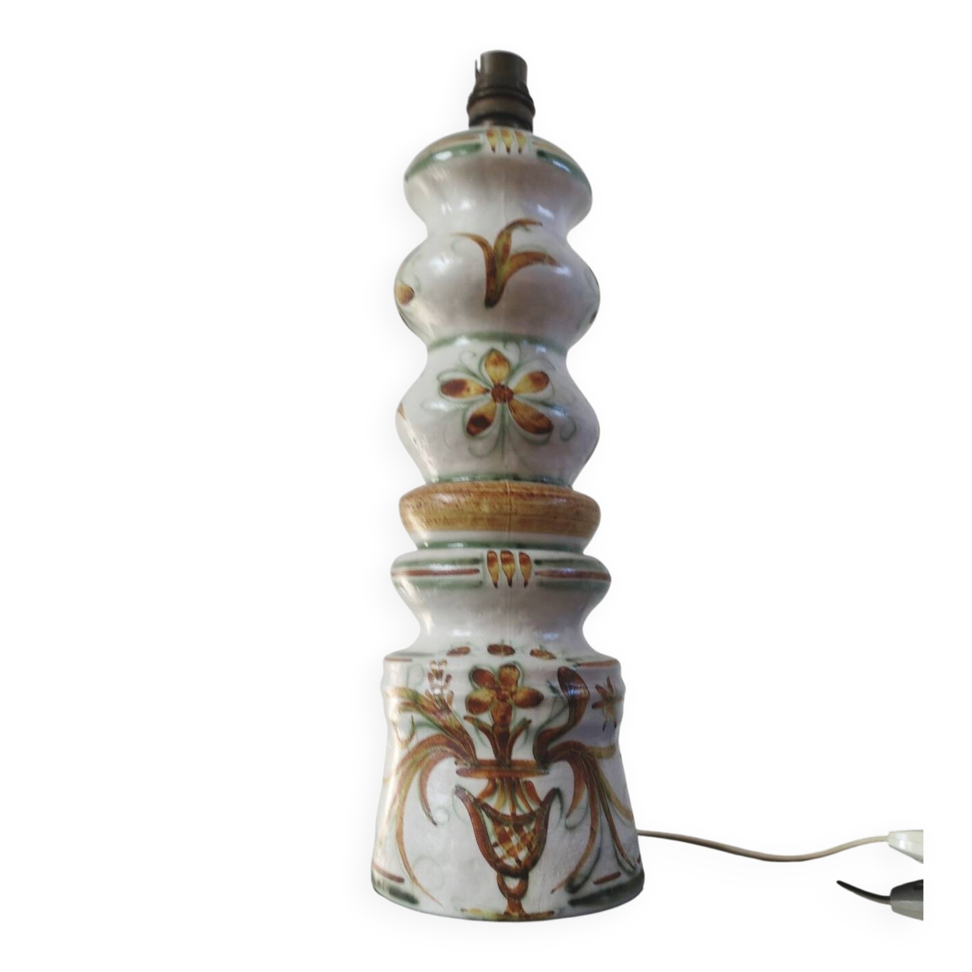 Vintage ceramic lamp Kéraluc Quimper