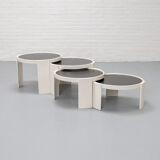 Cassina 780/783 Nesting Tables Gianfranco Frattini 1970s
