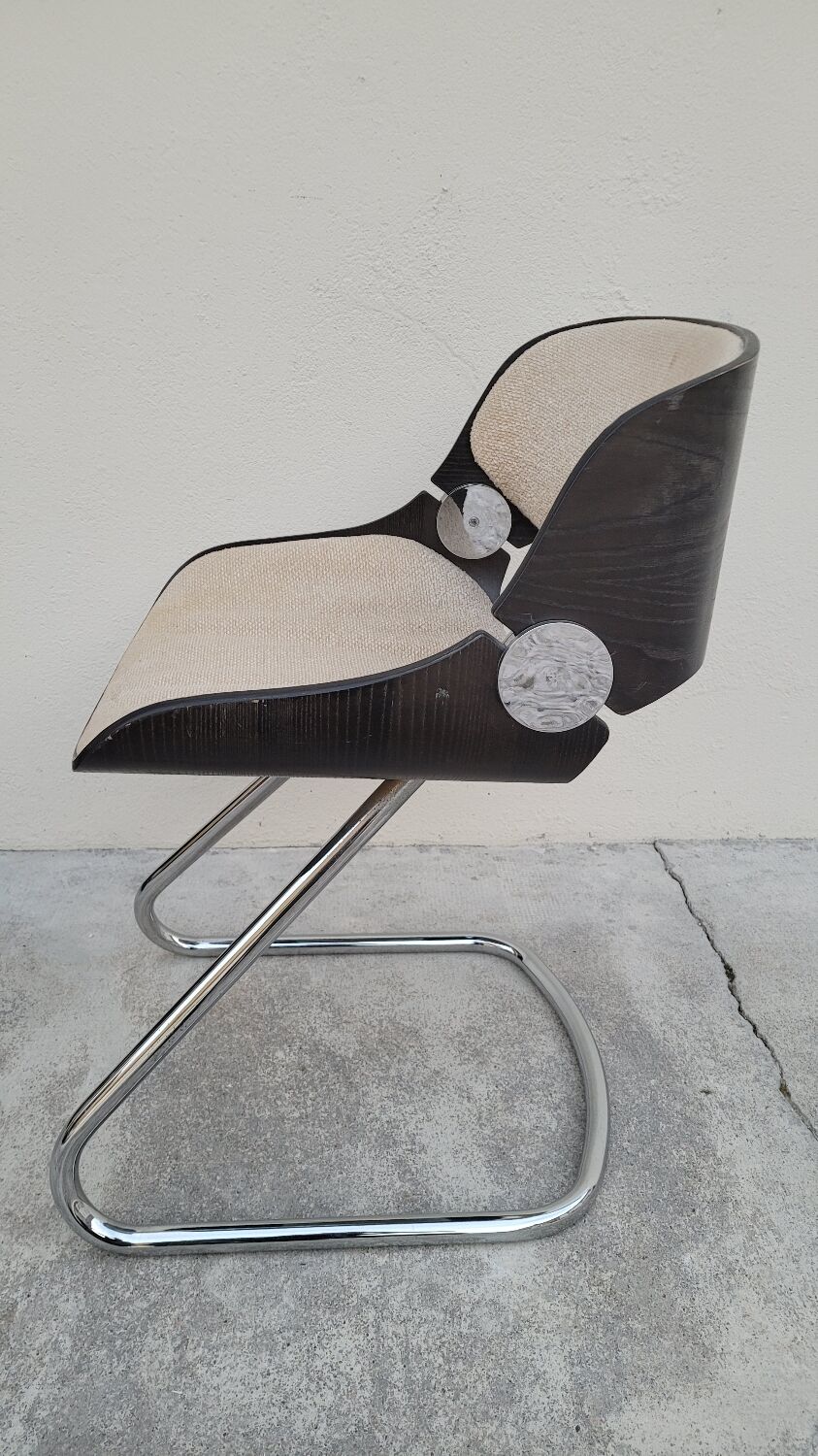 Fauteuil design style Étienne Fermigier 1970 vintage