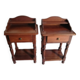 Pair of cherry wood bedside tables