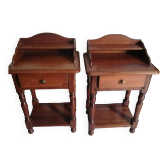 Pair of cherry wood bedside tables