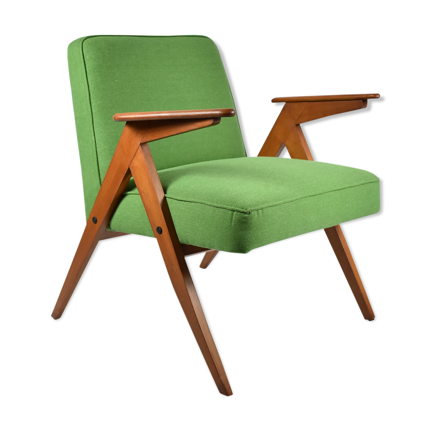 Vintage armchair "Bunny" 1960s, spring green