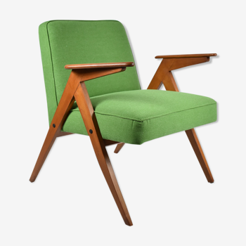 Fauteuil vintage "Bunny" années 1960, vert printemps