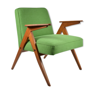 Fauteuil vintage "Bunny" années 1960, vert printemps