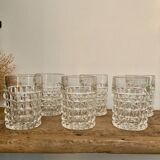 6 vintage whisky glasses