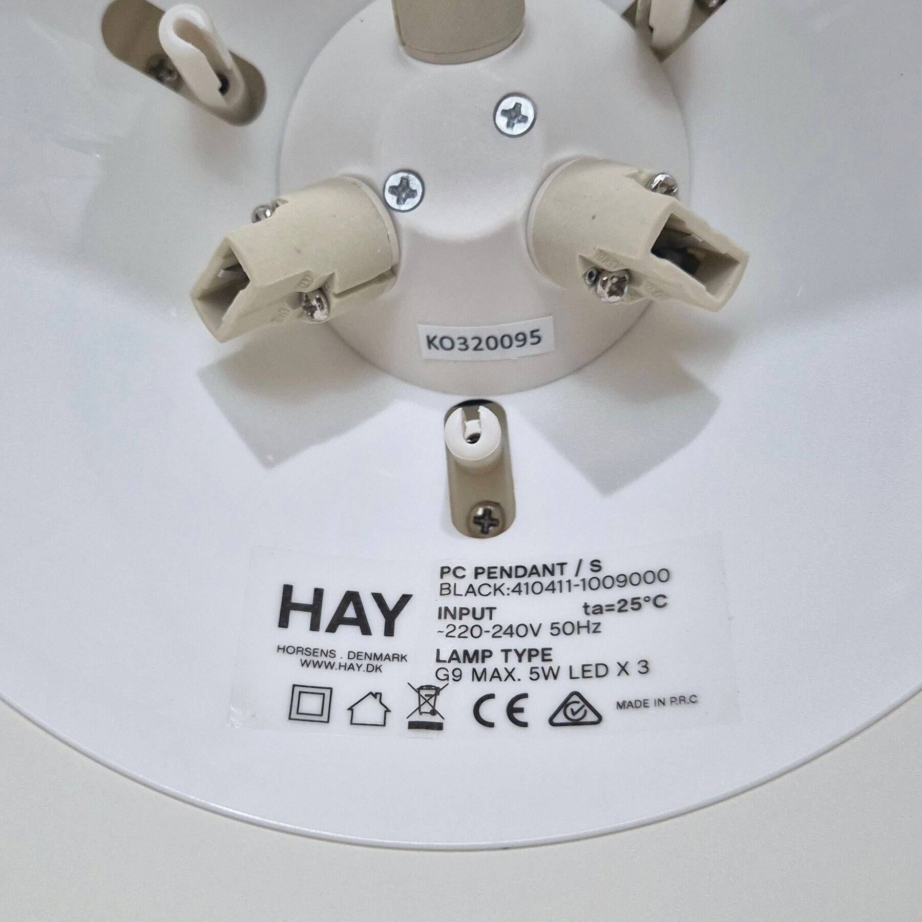 HAY PC Pendant S, Pierre Charpin, matte black