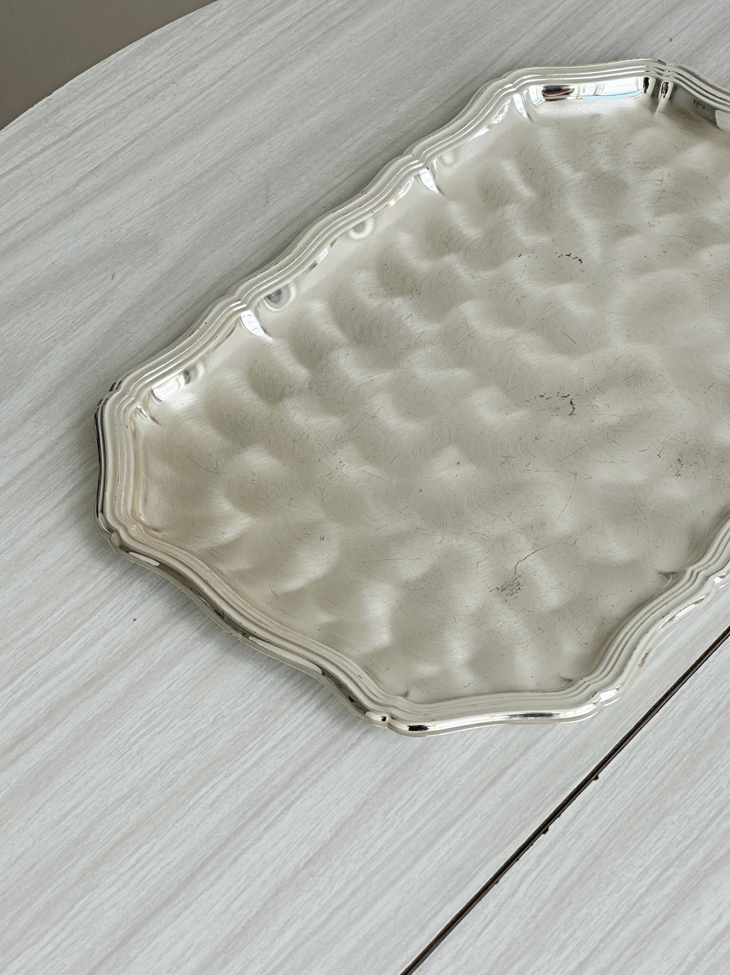 Rectangular metal tray