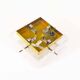 Medium sized brass and muranoglass flush mount light by Hillebrand