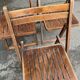 3 chaises scandinaves pliables cannées 1950
