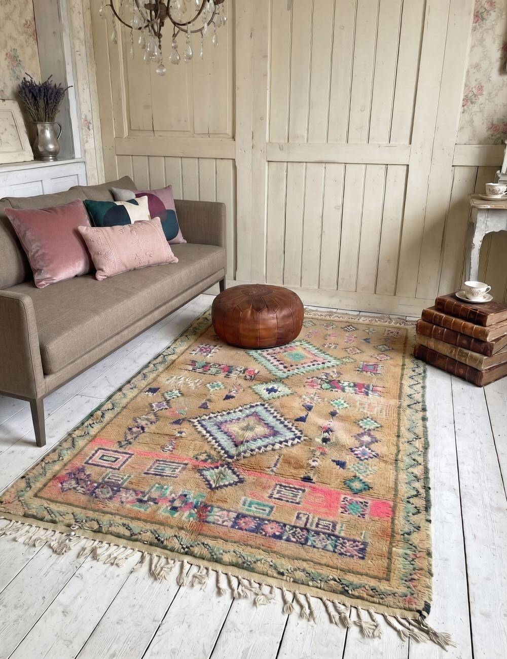 Vintage Berber Carpet Boujad - 320 x 184 cm