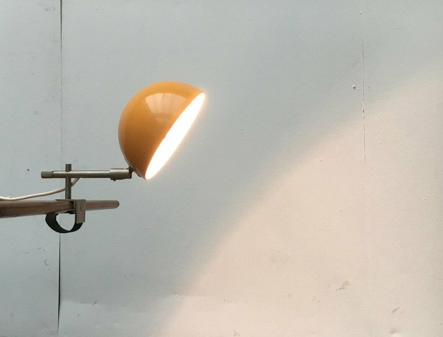 Minimalist German clamp lamp from the mid-century space age by Beisl, 1960s