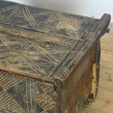 Coffre de berger ancien en hêtre, années 1820