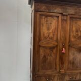 Napoleon III style wardrobe in solid walnut, 19th century