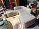 Sofa design fabric and brass