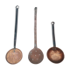 Old copper kitchen utensils - Skimmers x 3 - 1920