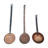 Ustensiles de cuisine en cuivre écumoires x 3 - 1920